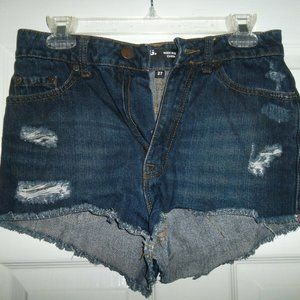 BDG Size 27 Denim Shorts High Rise Cheeky Frayed
